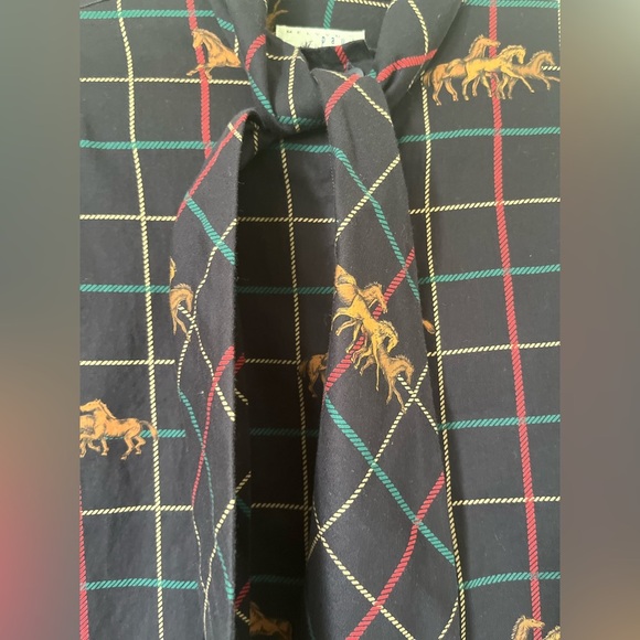 Melvyn Paul Vintage Horse Print Button-down Blouse - Picture 5 of 10